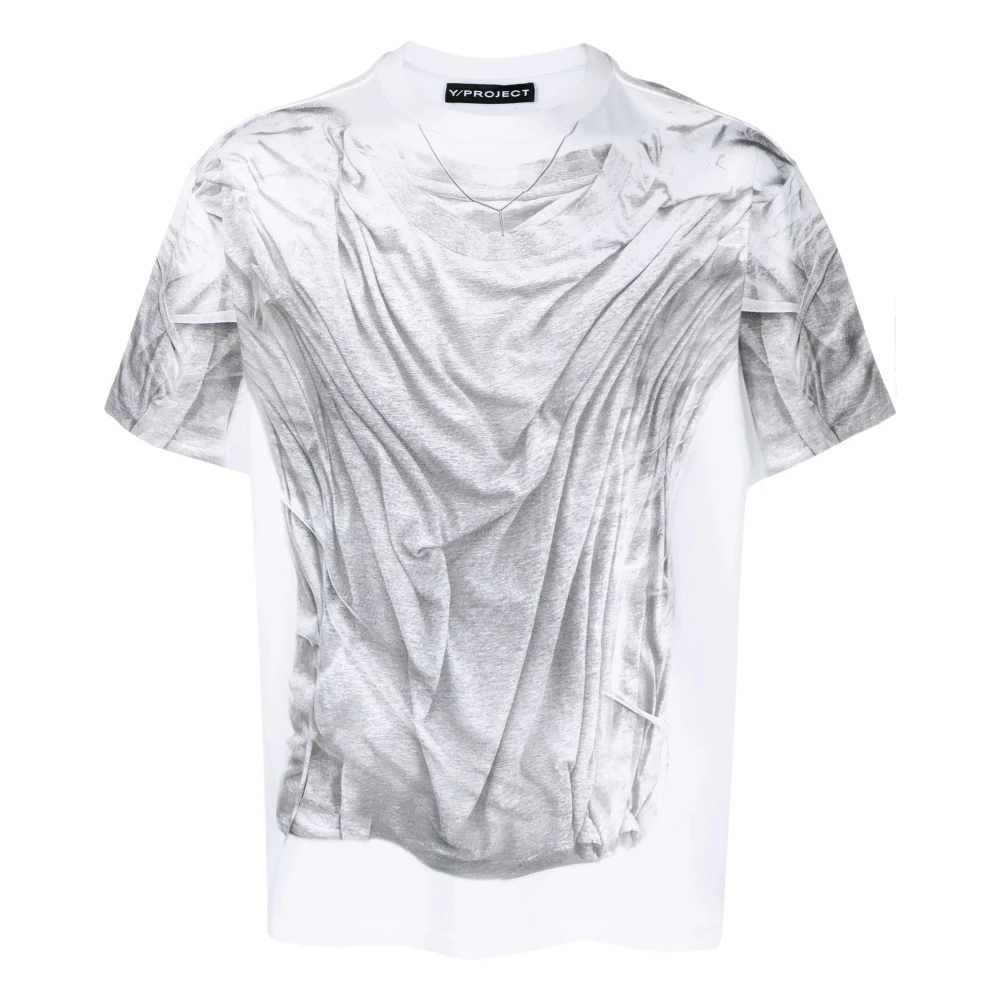 Y Project Grafische Print Katoenen T-shirt White Heren