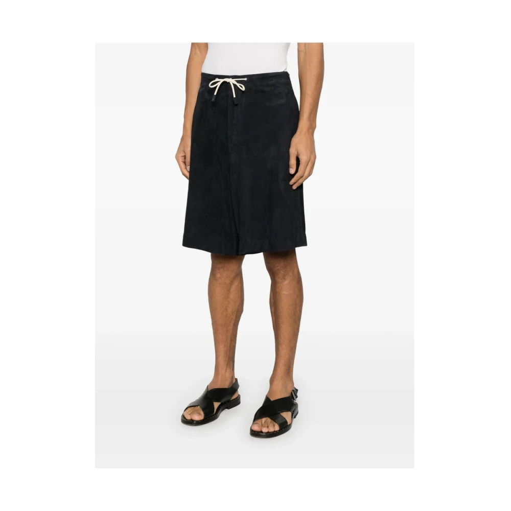 Emporio Armani Midnight Blue Shorts met Koordtaille Blue Heren