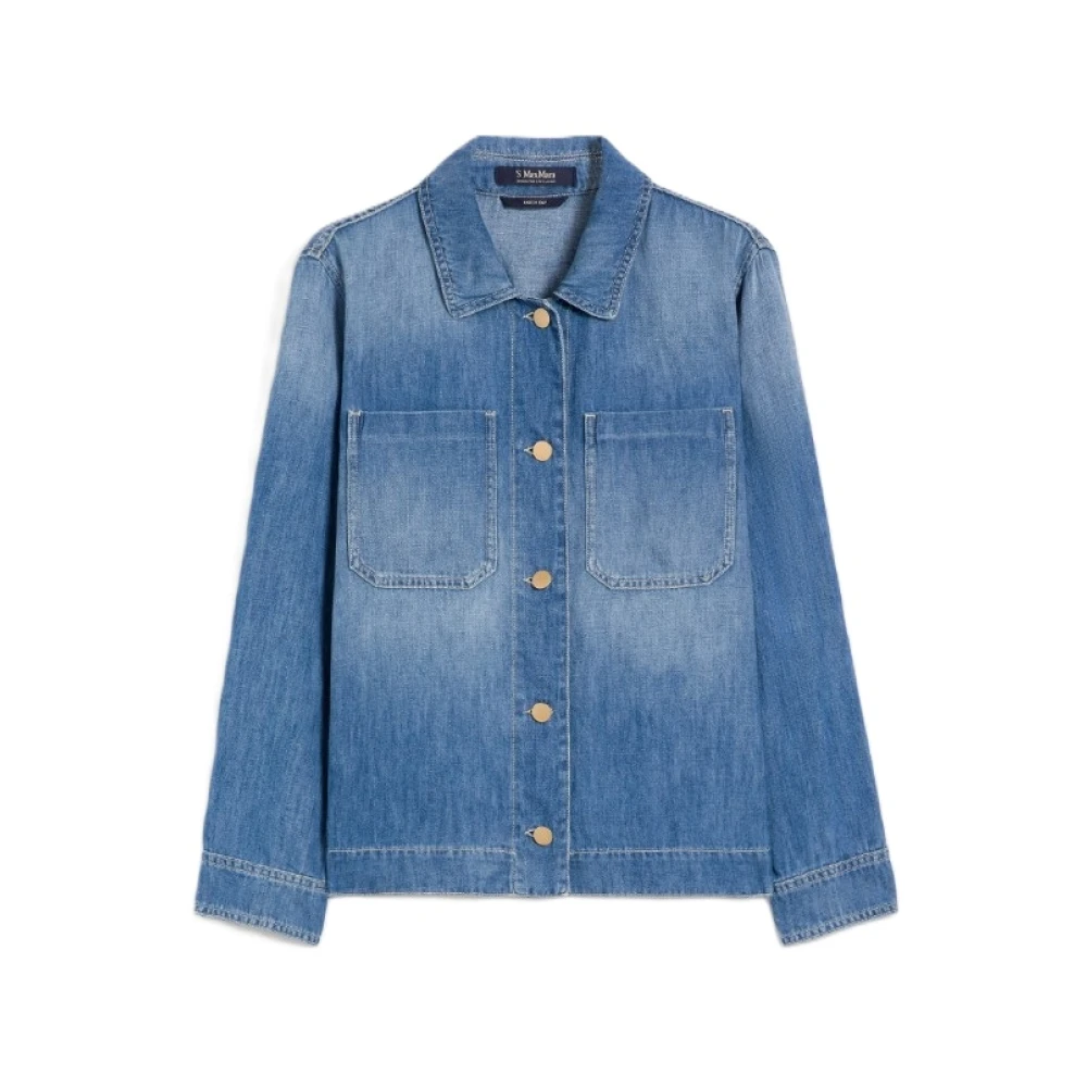Max Mara Women's Blue Shirts, Xs, Galante Denim Jacket