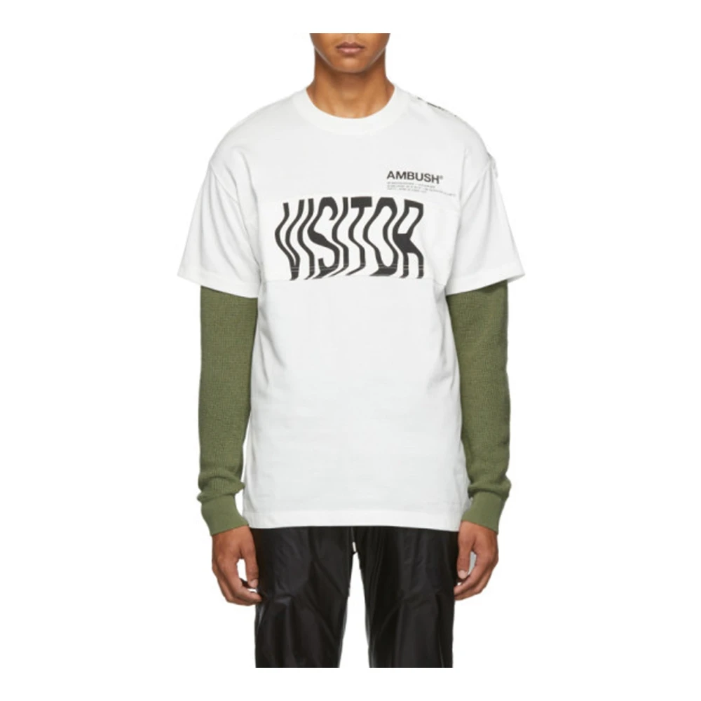 Ambush Wit Cape T-shirt met Logodetail White Heren