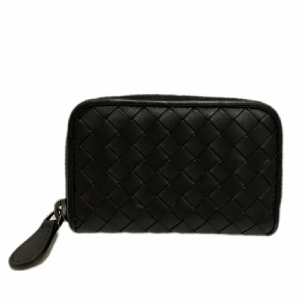 Bottega Veneta Vintage Pre-owned Leather wallets Black Dames