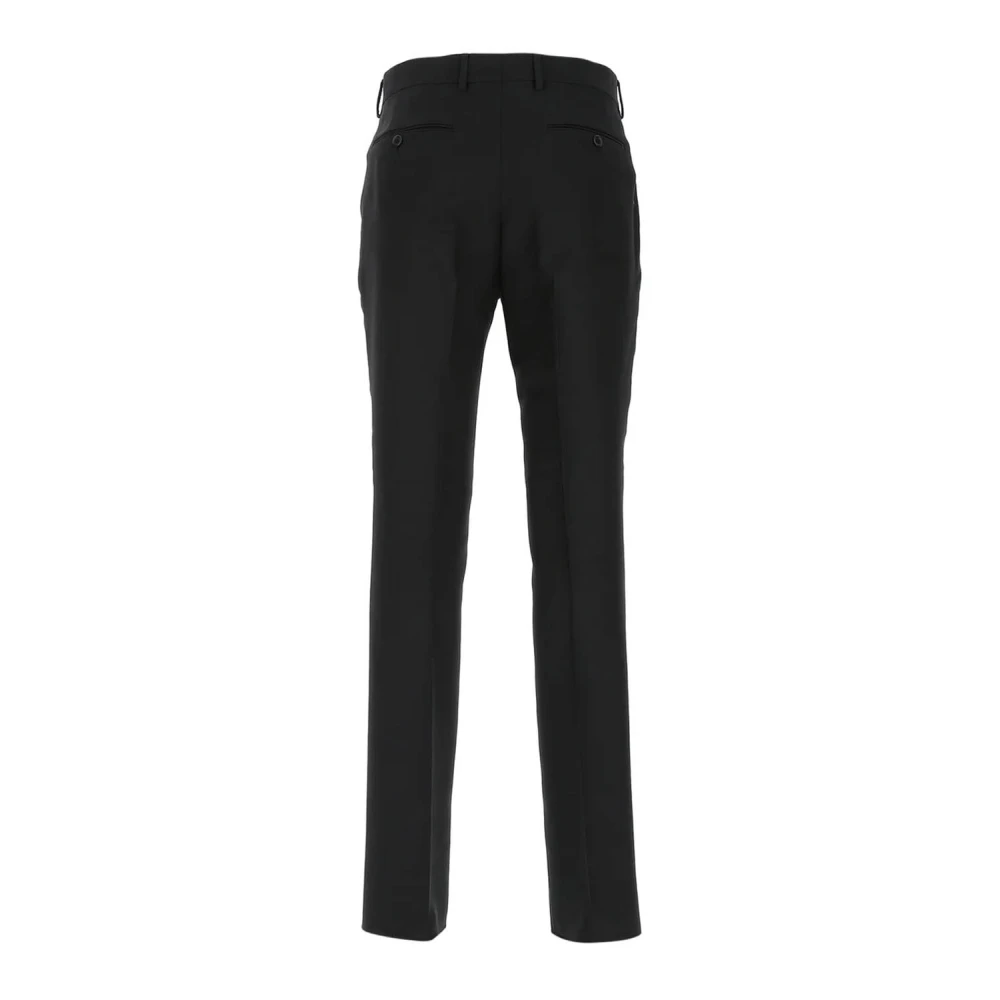 Fendi Klassieke Wol Zijden Broek Black Heren