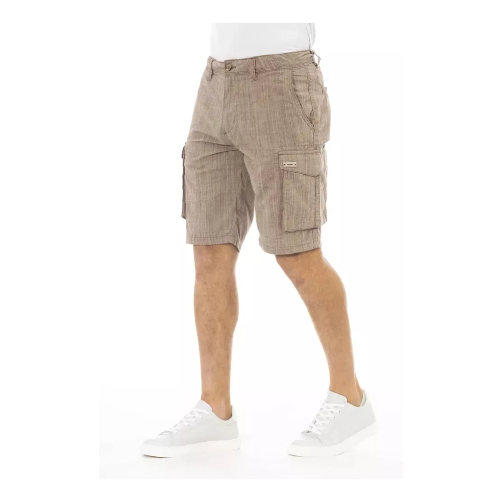 Baldinini Bruine Cargo Shorts met Ritszakken Brown Heren