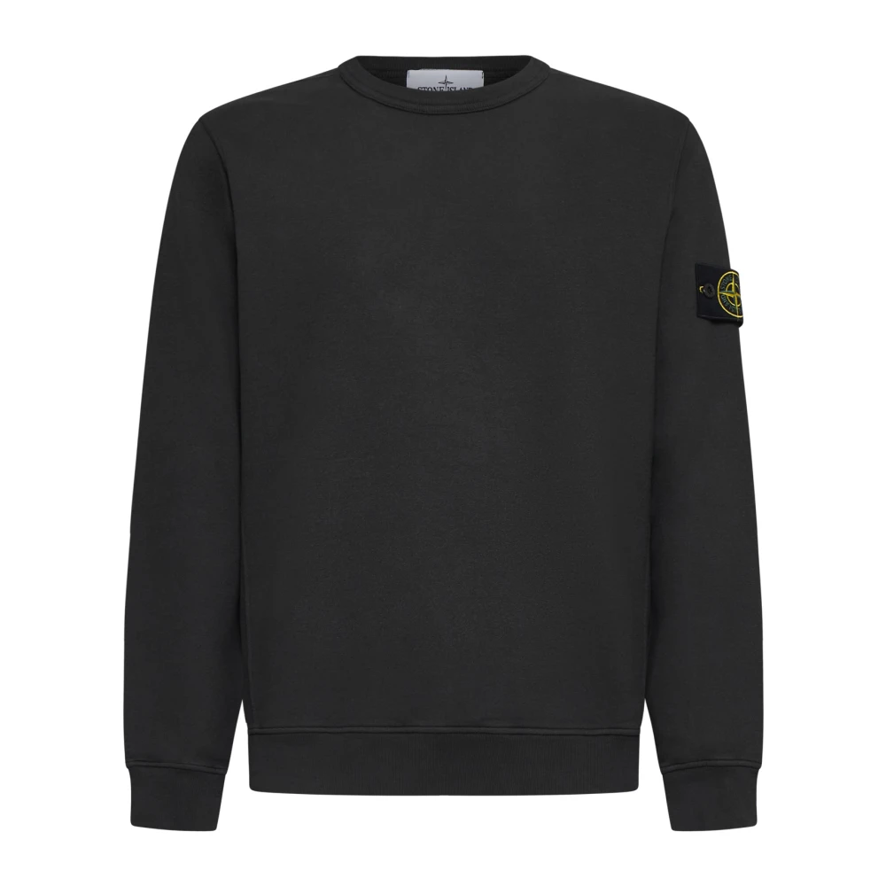 Stone Island Gray Sweatshirts, Male, 3XL, Lead Grey Crew Neck Sweatshirt
