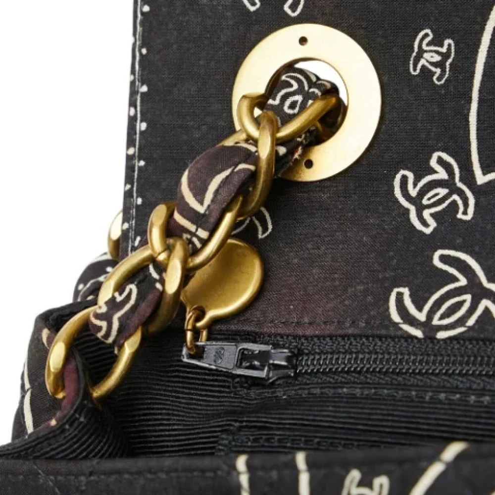 Chanel Vintage Pre-owned Cotton chanel-bags Black Dames