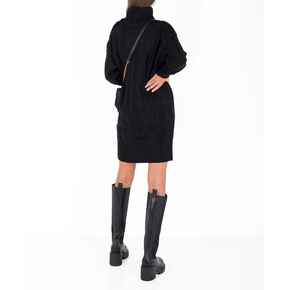 Silvian Heach Gebreide Jurk met Logo Black Dames