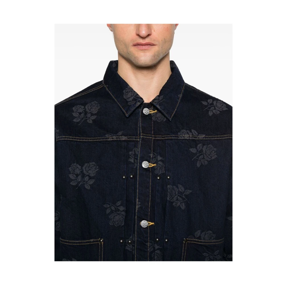 Needles Indigo Blauw Geknoopte Buitenkleding Blue Heren