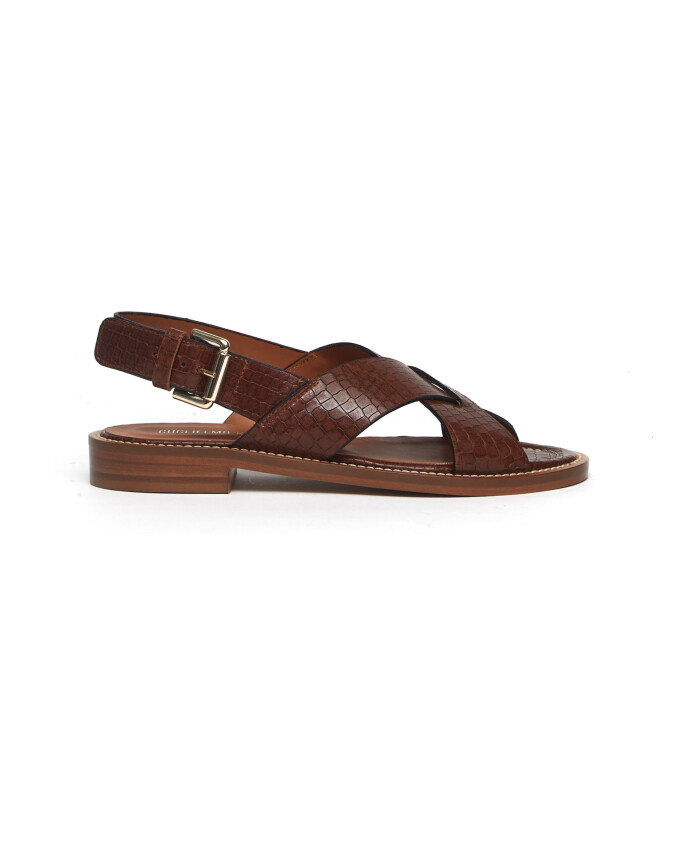 cognac-leren-sandaal