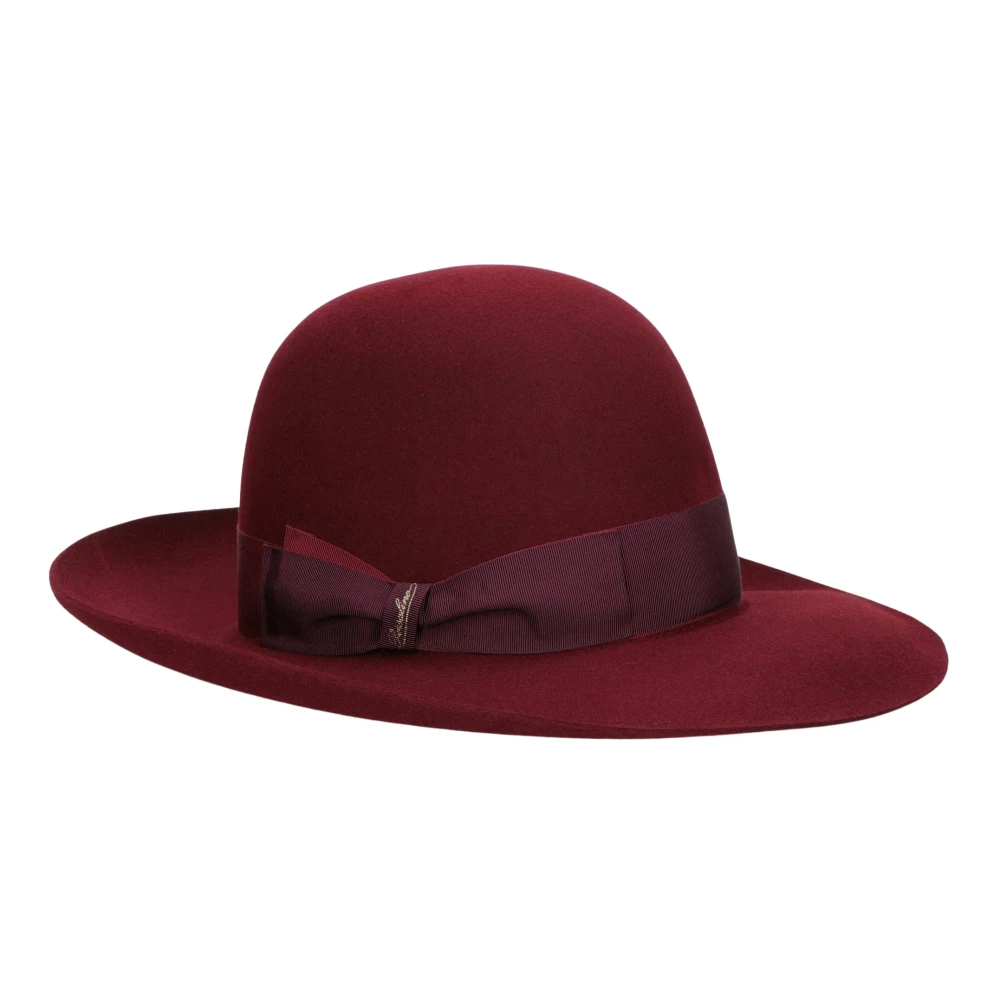 Borsalino Eleonora Hoed met Twisted Hat Band Red Dames