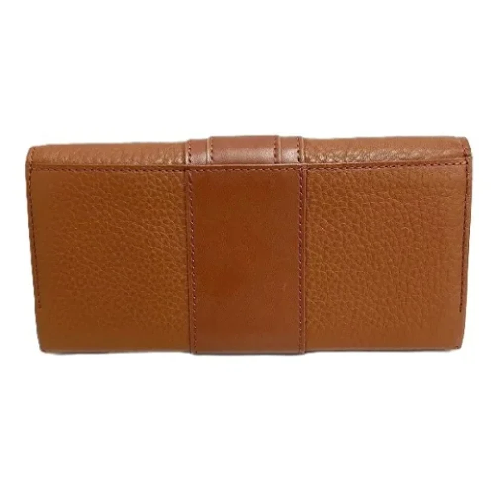 Chloé Pre-owned Leather wallets Brown Dames