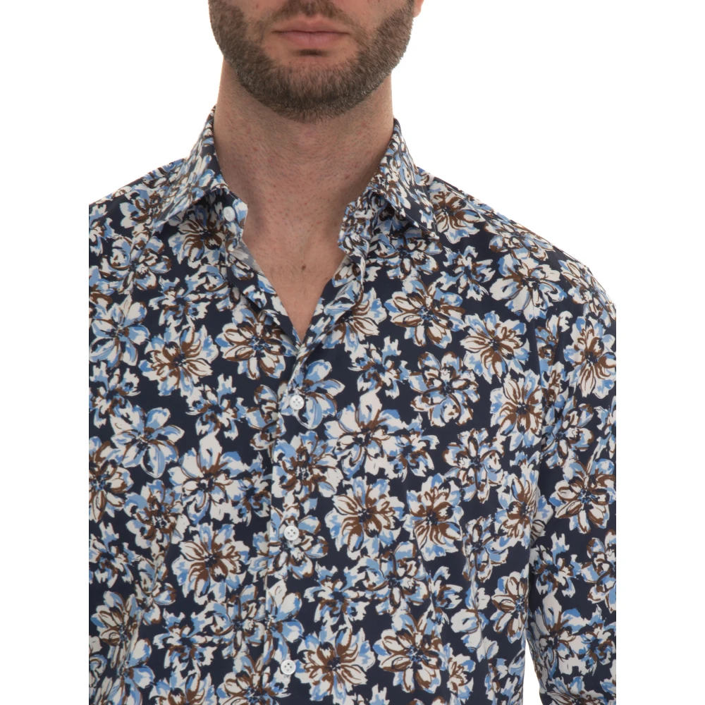 Càrrel Fantasie Bloemen Jurk Kraag Shirt Multicolor Heren