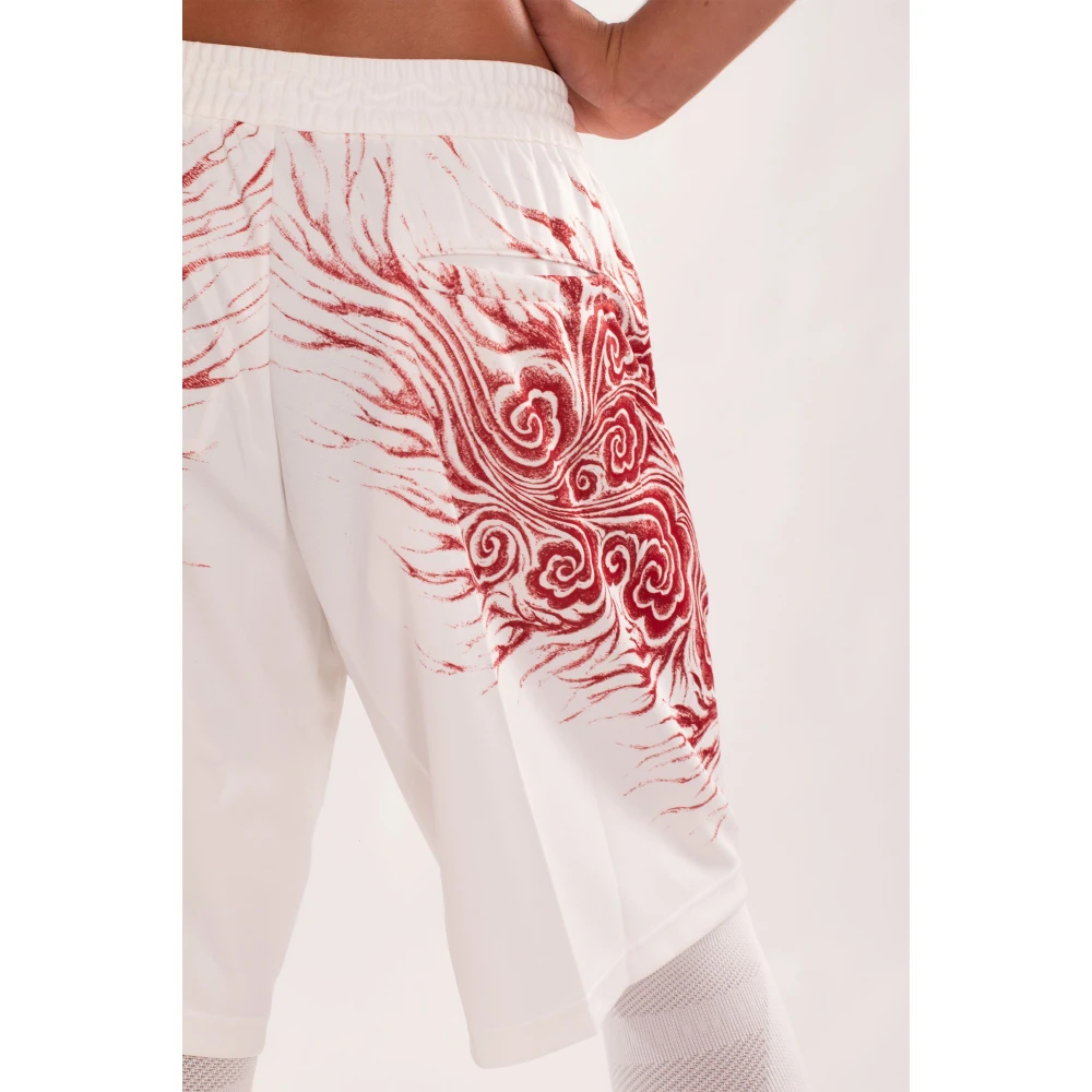 Y-3 Grafische Shorts in Cwhite Tepore White Heren