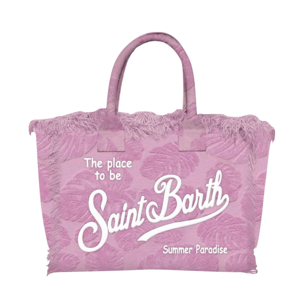MC2 Saint Barth Grote Vanity Tas met Bladontwerp Pink Dames