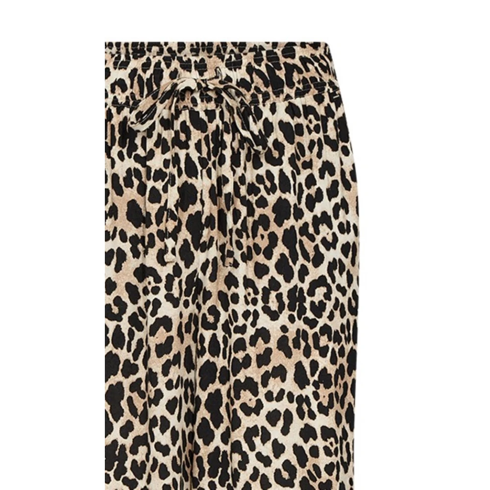 Soyaconcept Gedrukte Viscose Elastische Taille Broek Multicolor Dames