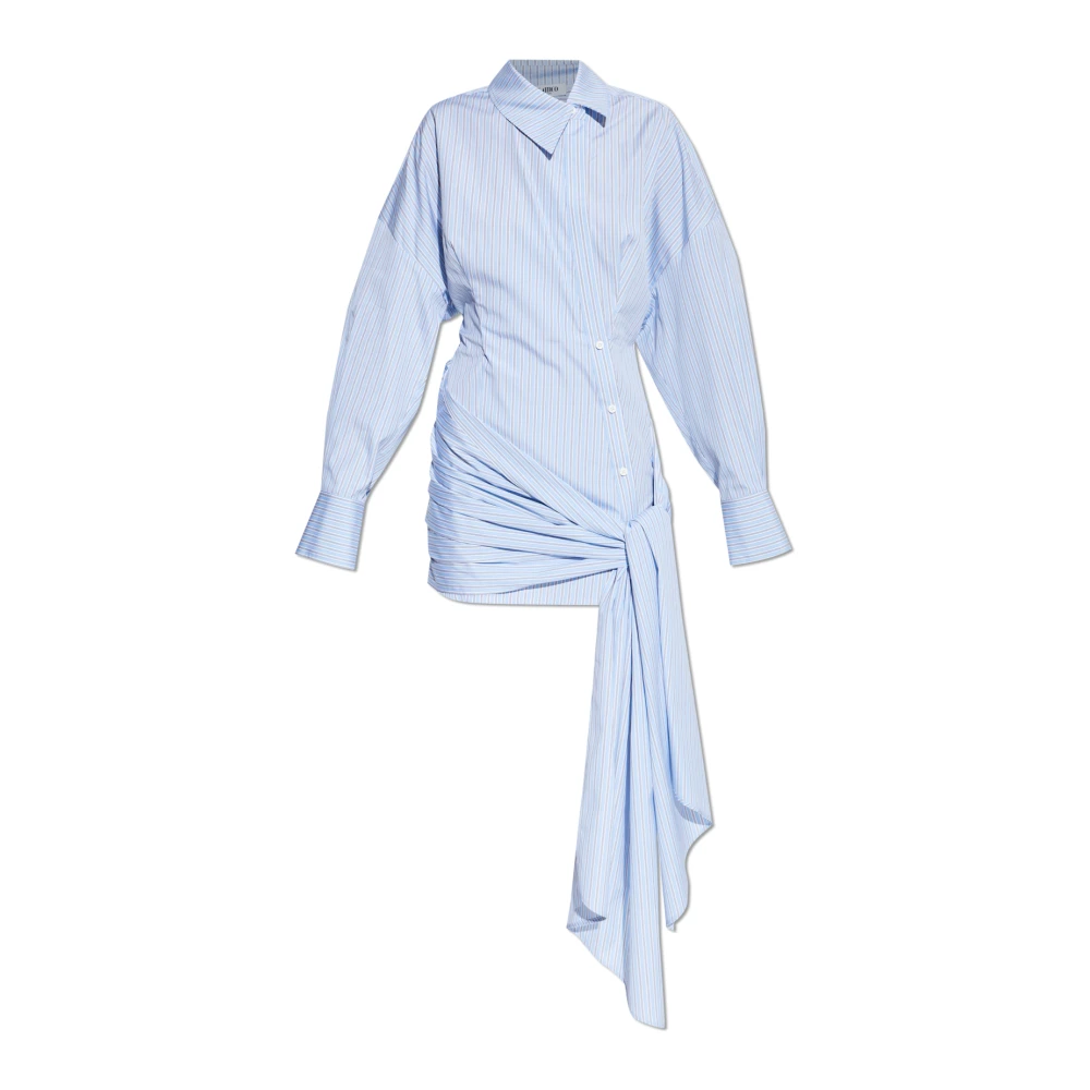 The Attico Women's Blue Striped Pattern Dress - Shirt Dresses - M - Dresses