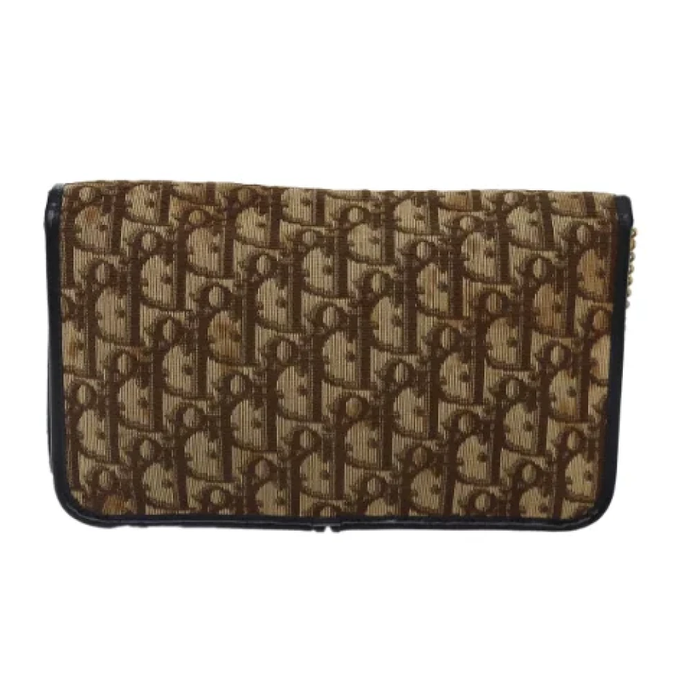 Dior Vintage Pre-owned Canvas shoulder-bags Brown Dames