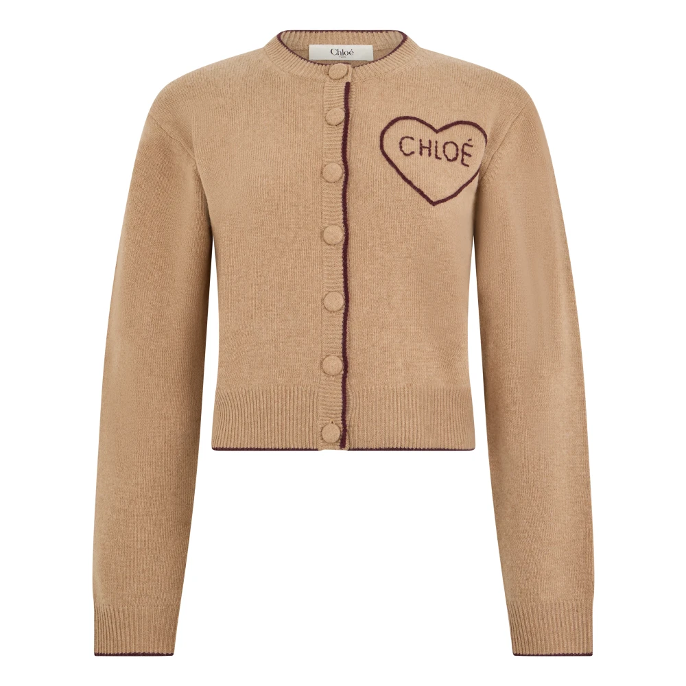 Chloe Women's Beige Logo Wool And Cashmere Cardigan UK Size 8 - Mytheresa - Image 9