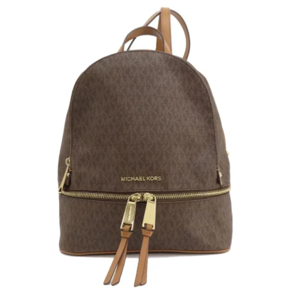 Michael Kors Pre-owned Canvas backpacks Brown Dames