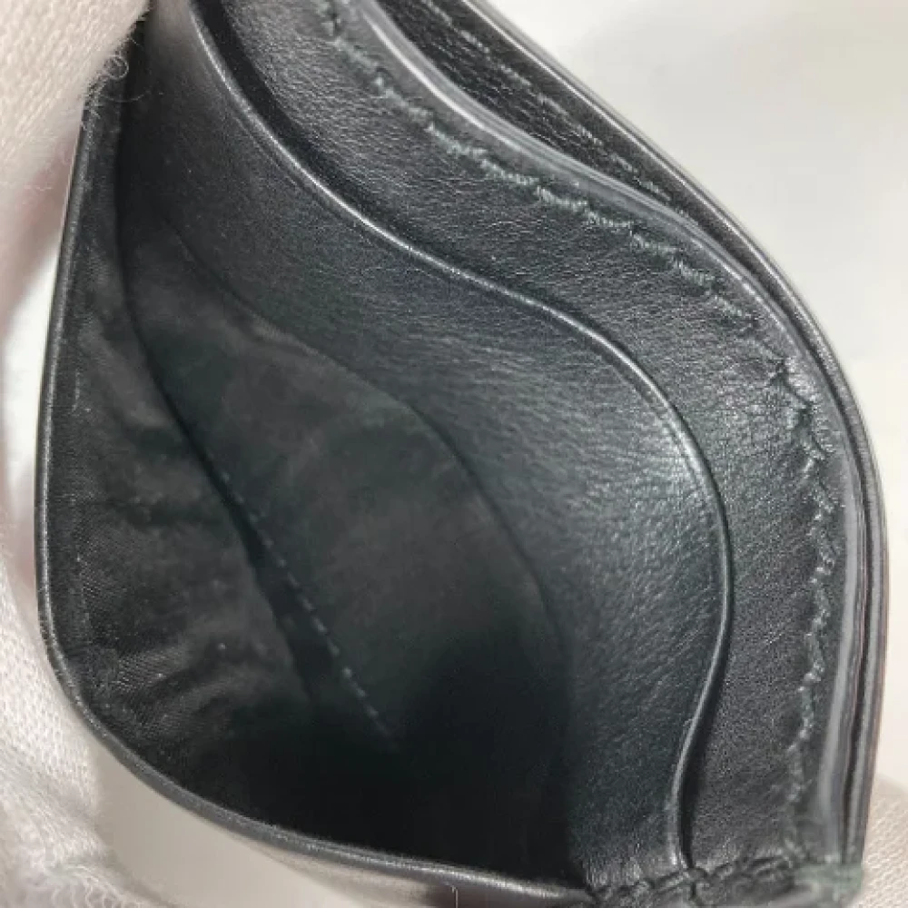 Dior Vintage Pre-owned Leather wallets Black Dames