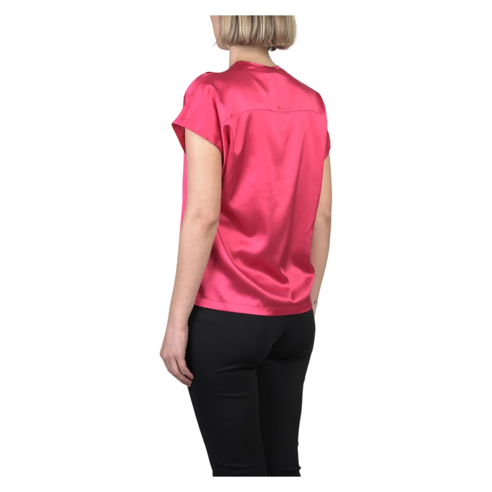 pinko Satijnen Blouse met Breve Stijl Pink Dames