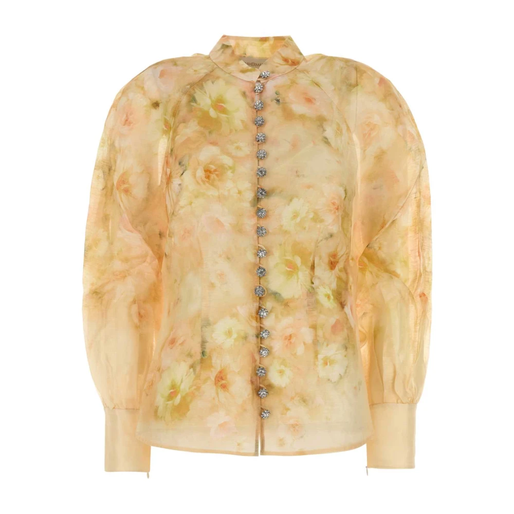 Zimmermann Gedrukte Linnenmix Crush Shirt Multicolor Dames
