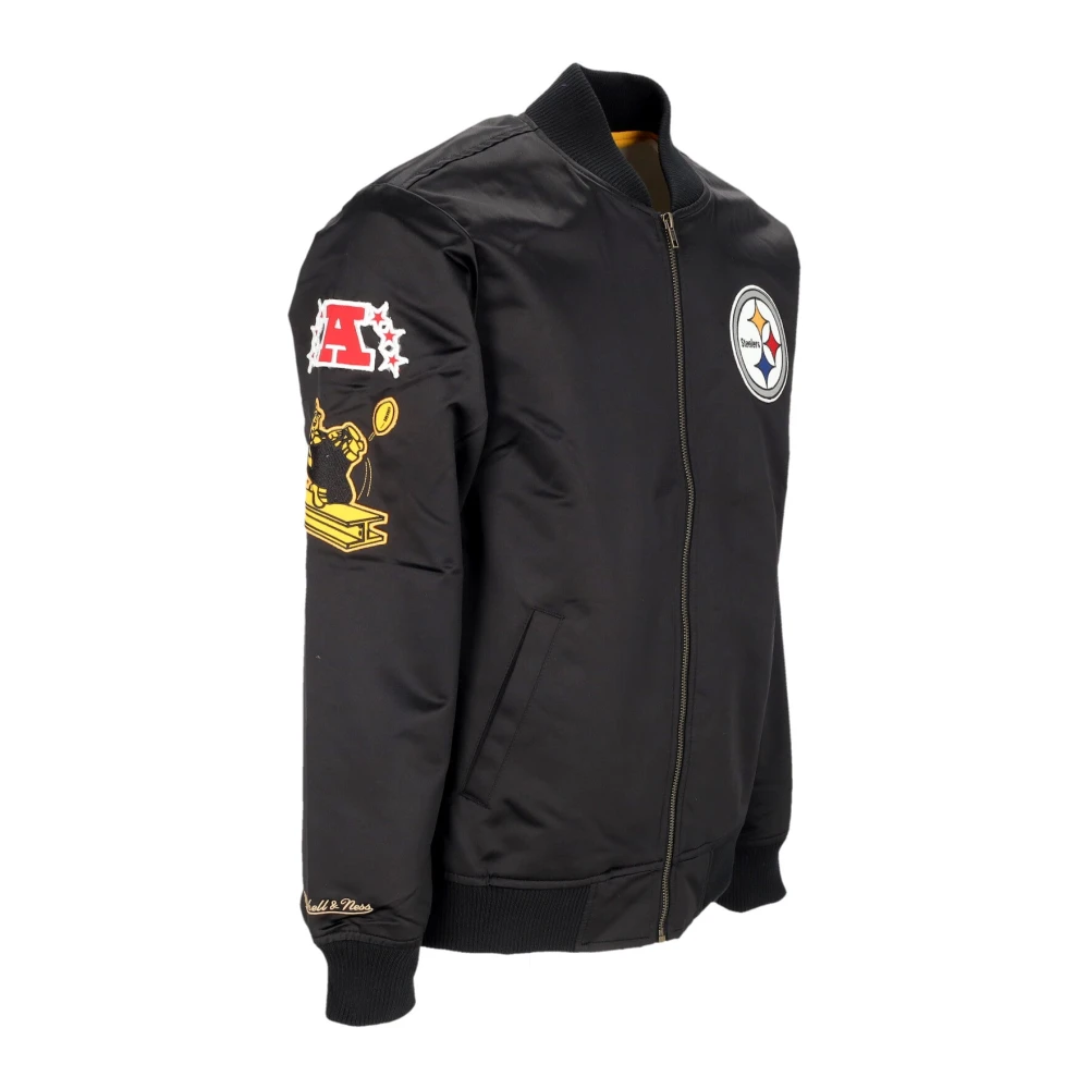 Mitchell & Ness Pittsburgh Steelers Bomberjack Lichtgewicht Satijn Black Heren