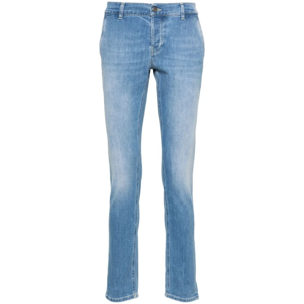 Dondup Blauwe Skinny Fit Jeans Amerikaanse Stijl Blue Heren