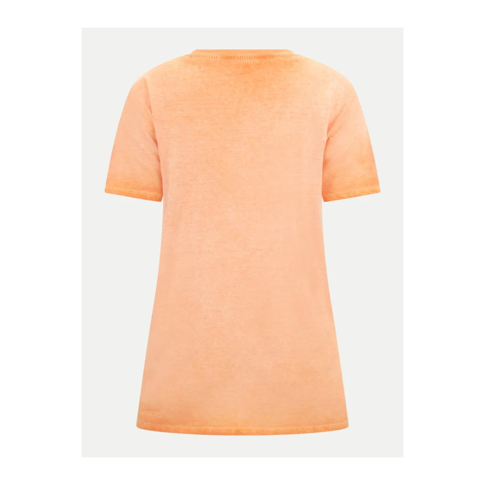 Guess Drakenmotief slim fit T-shirt Orange Dames