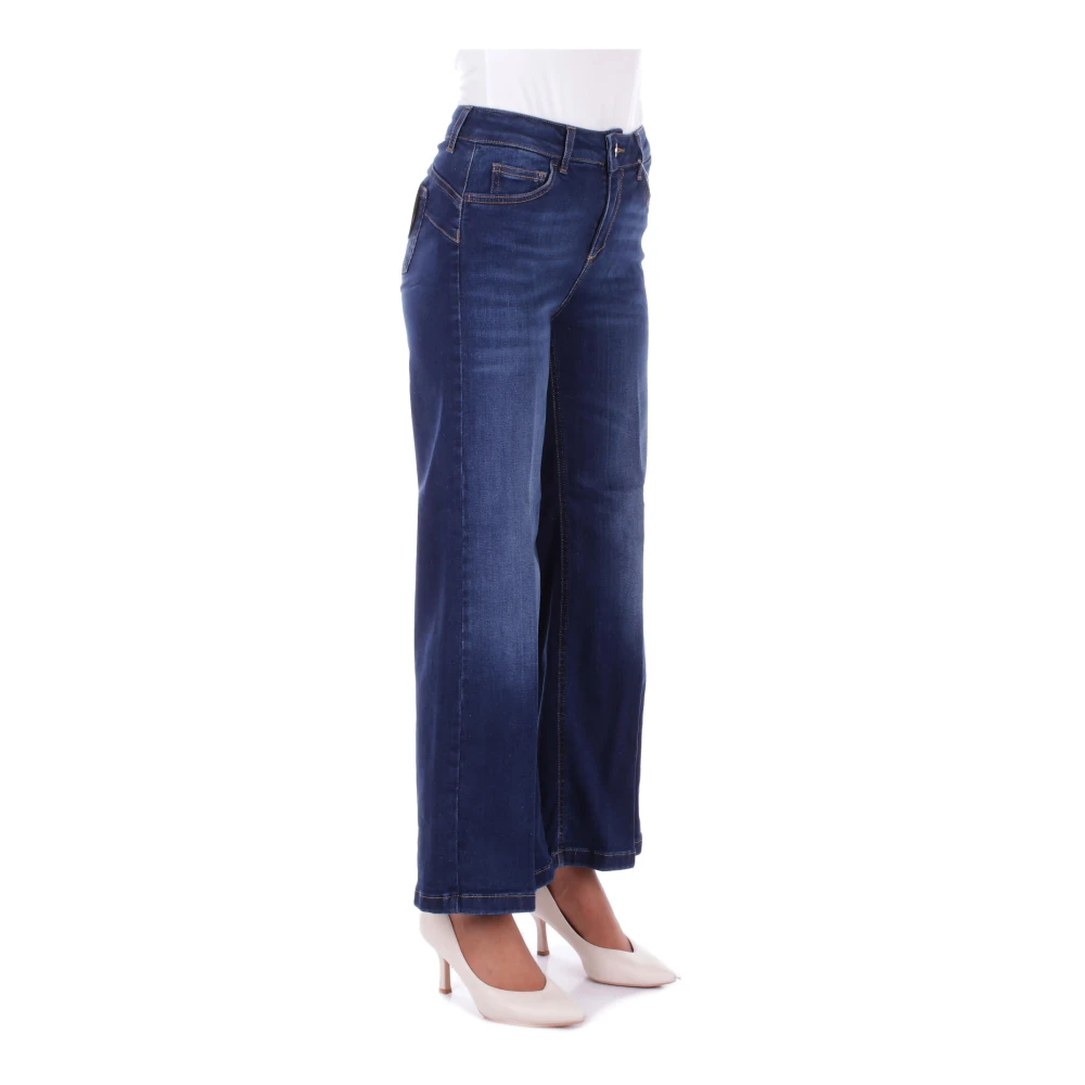 Liu Jo Blauwe Jeans met Logo Achterzak Blue Dames