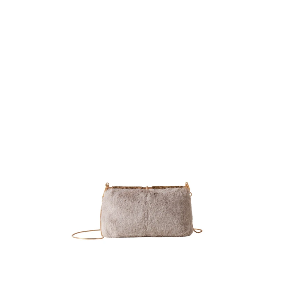 Borbonese 5PM Faux Fur Schoudertas White Dames