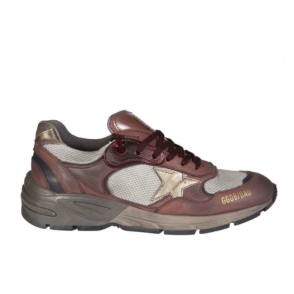 Golden Goose Running Dad Leren Bovenwerk Gelamineerde Ster Heren Schoenen Bruin