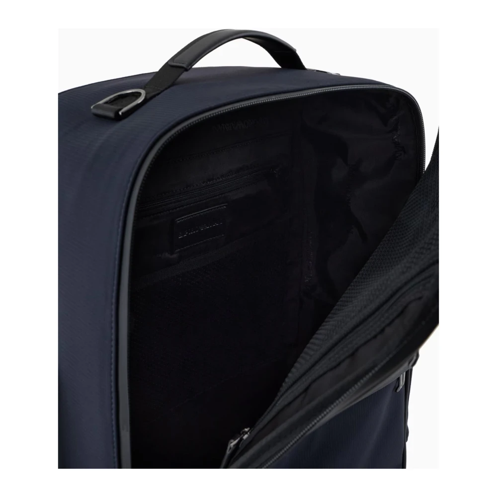 Emporio Armani Blauwe Bucket Bag & Rugzak Blue Heren