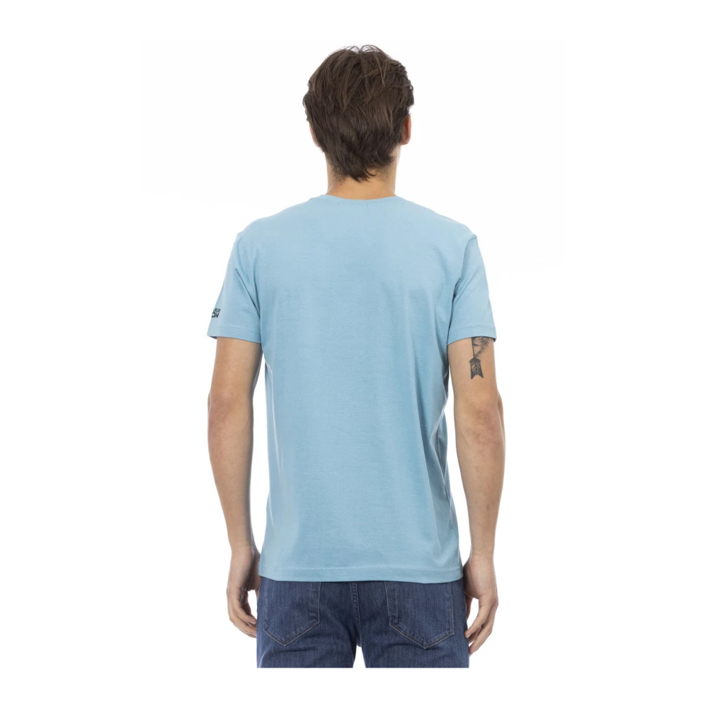 Trussardi Korte Mouw V-hals T-shirt Blue Heren