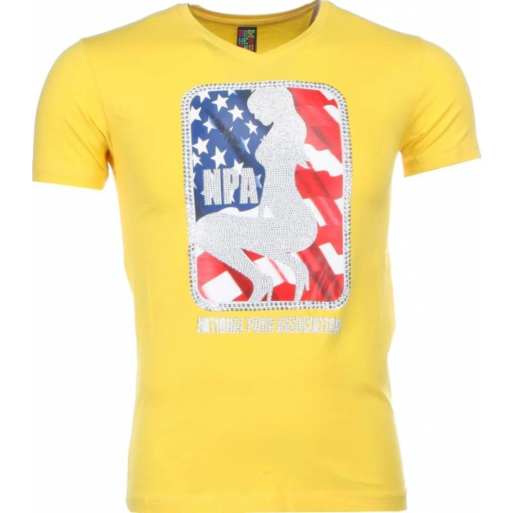 Local Fanatic Coola Tryck På Kläder NPA - Herr T Shirt - 1414G Yellow, Herr