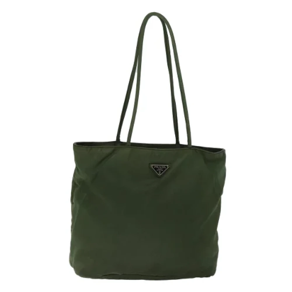 Prada Vintage Pre-owned Fabric totes Green Dames