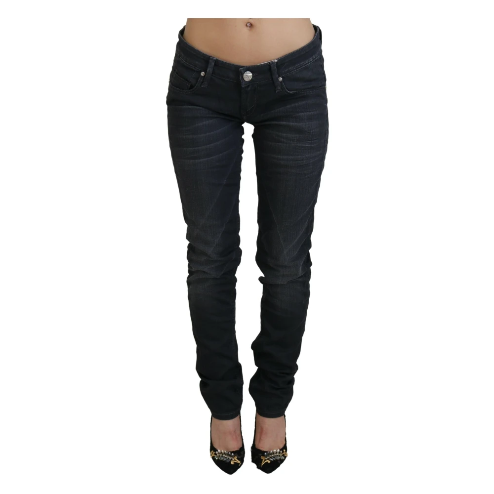 Acht Black Washed Low Waist Slim Fit Cotton Denim Jeans - W26 - Image 2