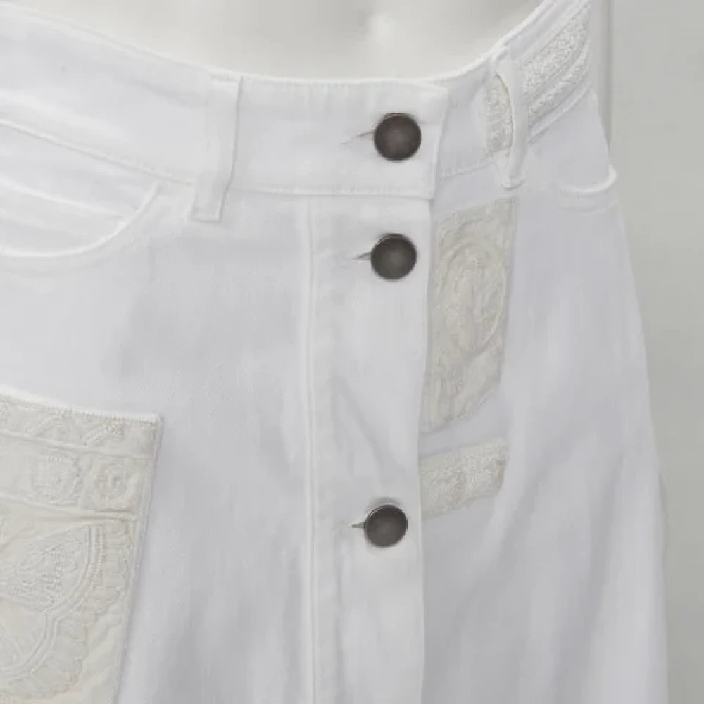 Valentino Vintage Pre-owned Cotton bottoms White Dames