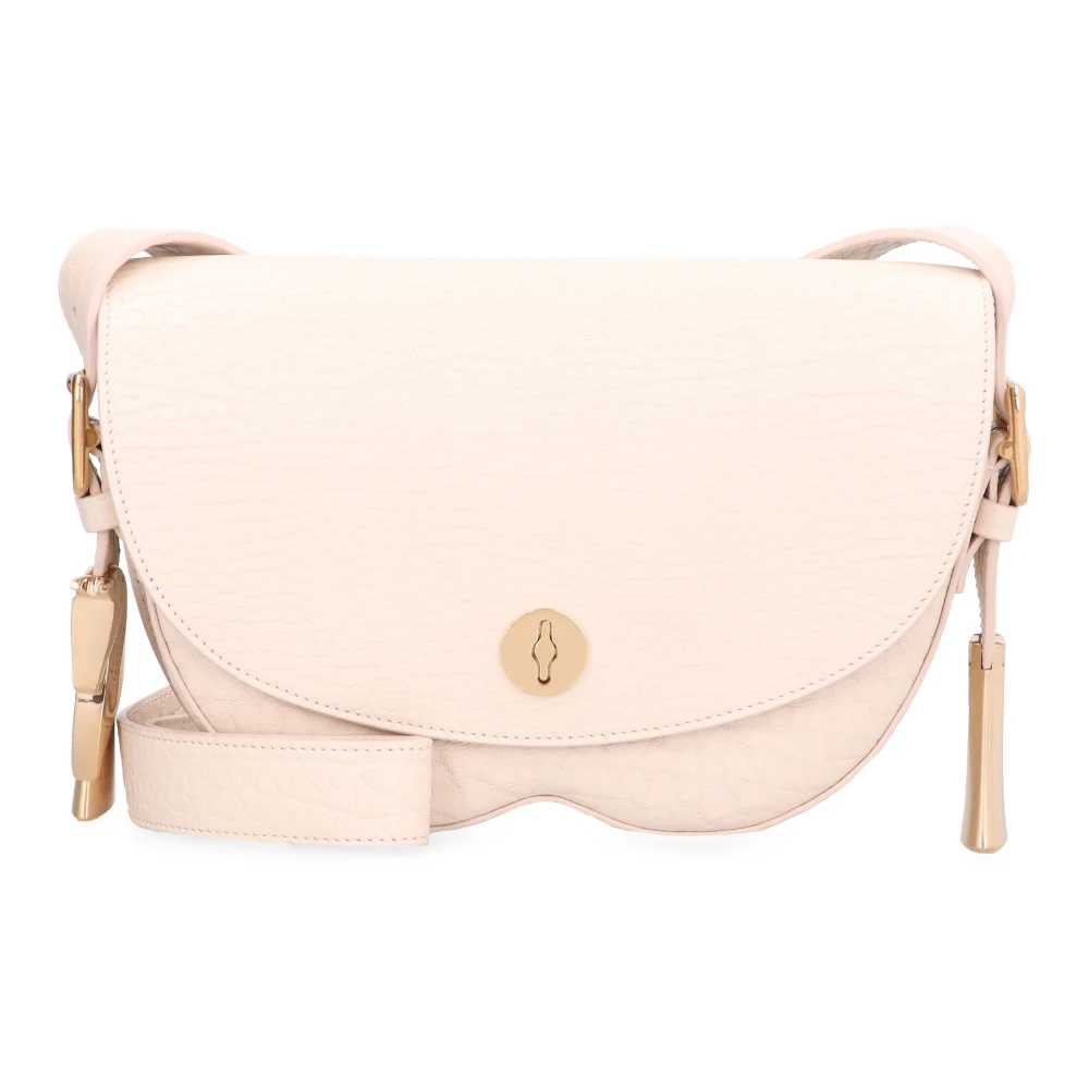 Burberry Crossbodytas van Geperst Leder Beige Dames