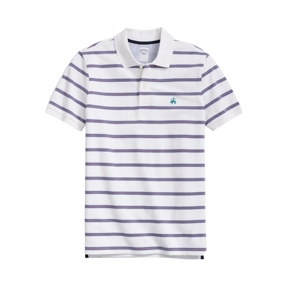 Brooks Brothers Witte Polo met Goudkleurige Strepen van Golden Fleece Katoen White Heren
