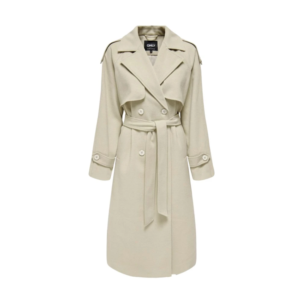 Only Stijlvolle Trenchcoat voor Vrouwen Beige Dames