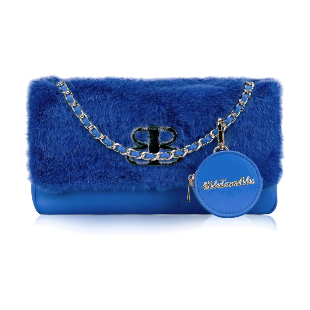 Tosca Blu Dames Schoudertas met Drukknoopsluiting Blue Dames