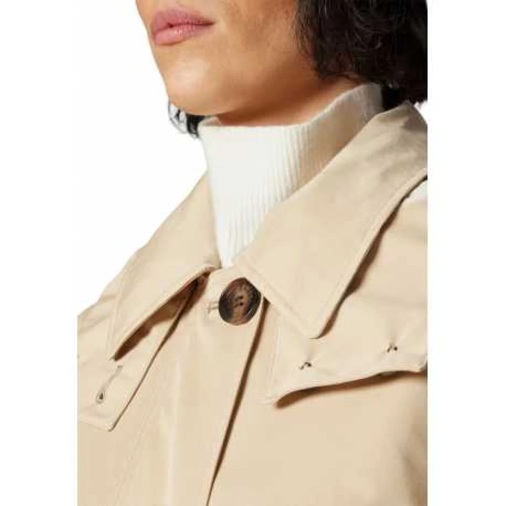 Barbour Beige Trenchcoat met Afneembare Capuchon Beige Dames