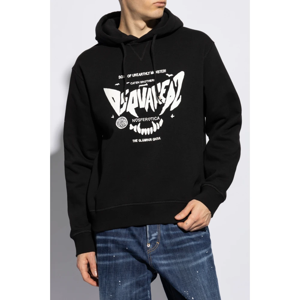 Dsquared2 Sweatshirt met logo Black Heren
