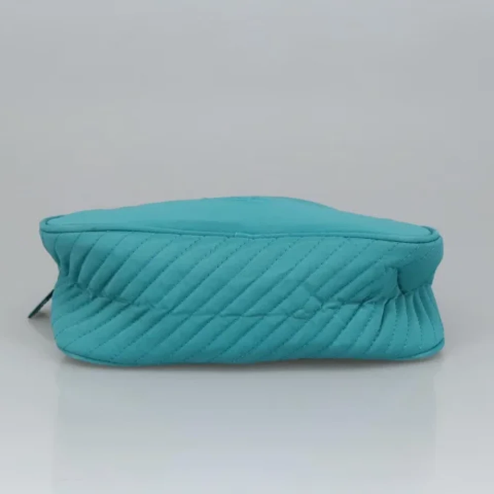 Saint Laurent Vintage Pre-owned Nylon handbags Blue Dames