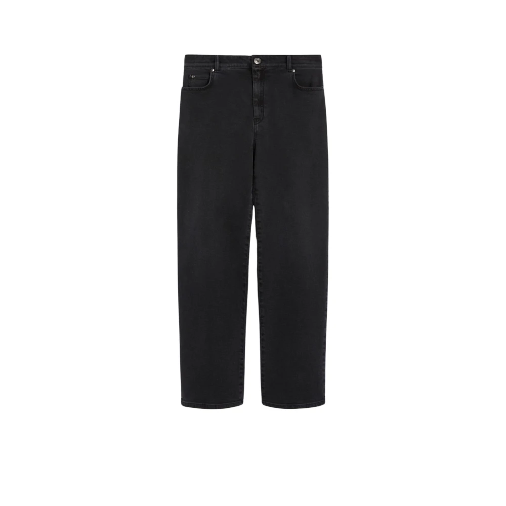 Weekend Max Mara Women's Black Straight Fit Jeans, 2XS, Vintage-Inspired Straight Leg Denim Jeans