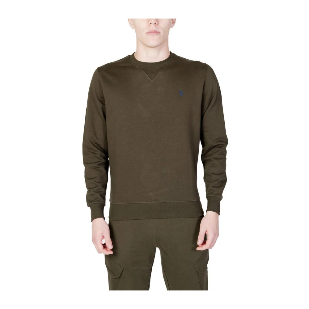 U.s. Polo Assn. Katoenen Hoodie Trui Herfst Winter Collectie Green Heren
