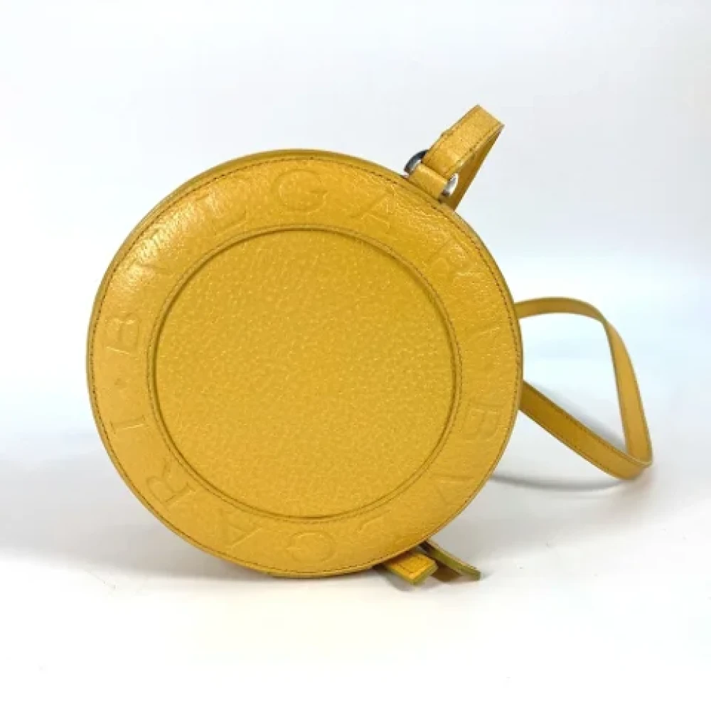Bvlgari Vintage Pre-owned Leather shoulder-bags Yellow Dames