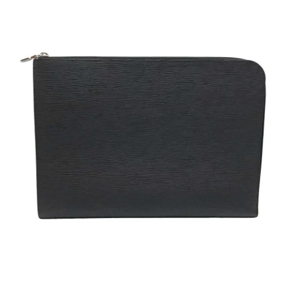 Louis Vuitton Vintage Pre-owned Leather clutches Black Dames