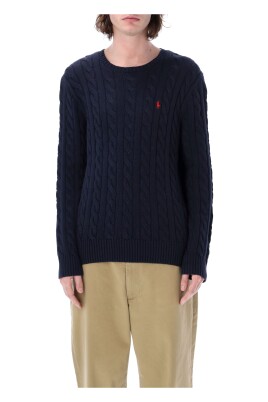 rundhalsstickad-pullover