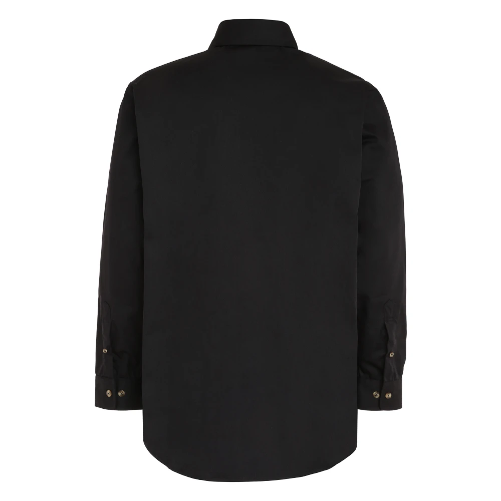 Drole de Monsieur Twill Shirt met Ronde Zoom Black Heren
